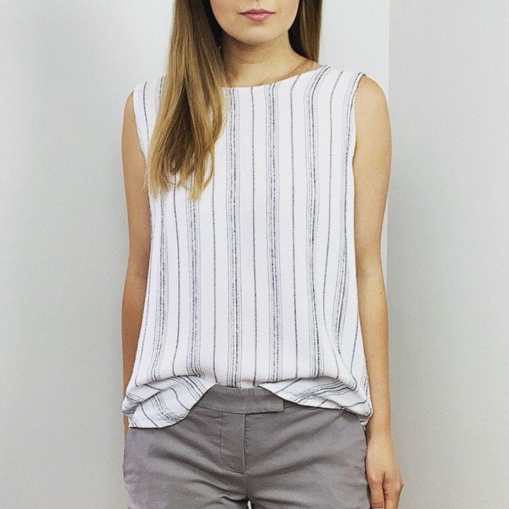 Loft Striped Tie Back Tank Top